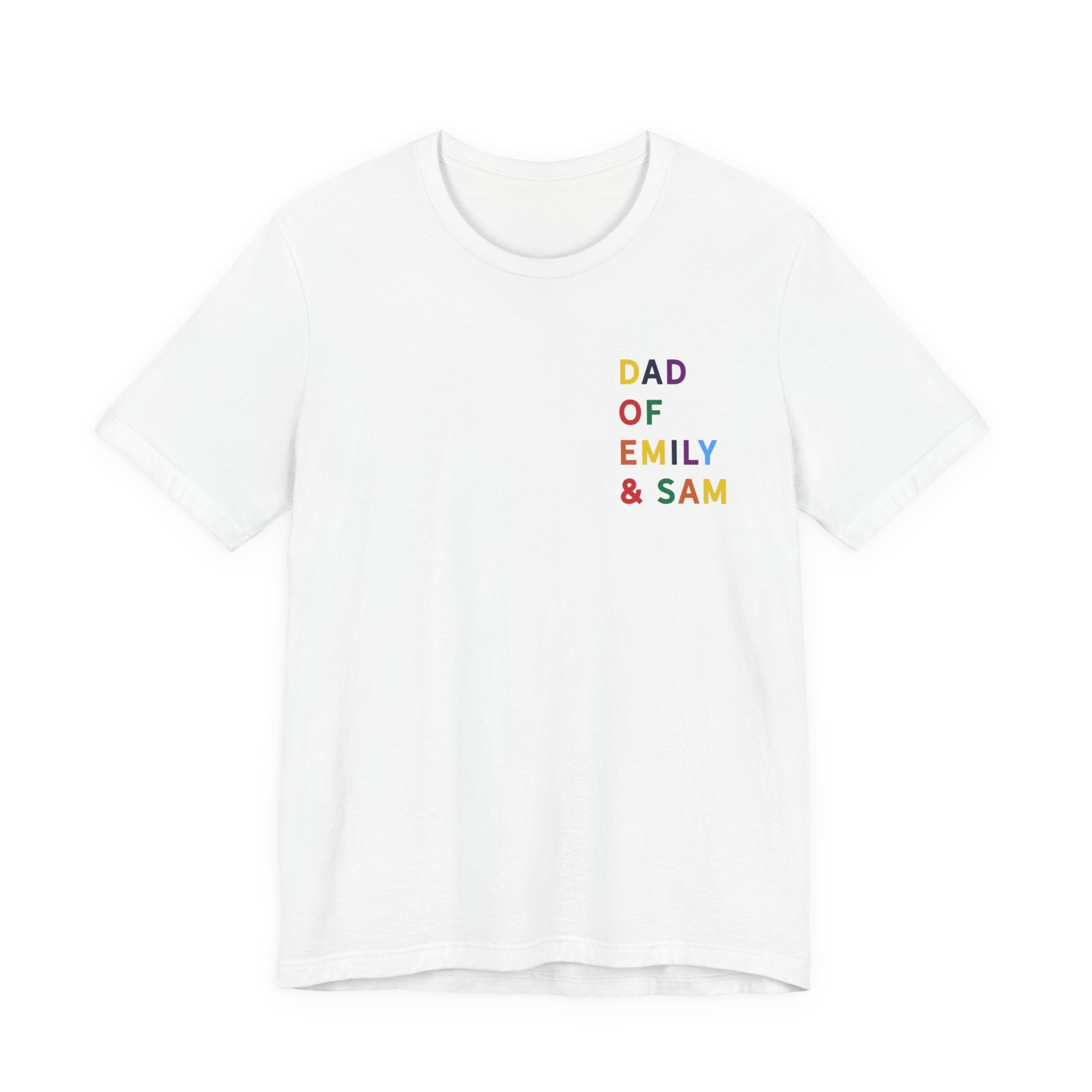 T-Shirt Dad of multicolored name daddy