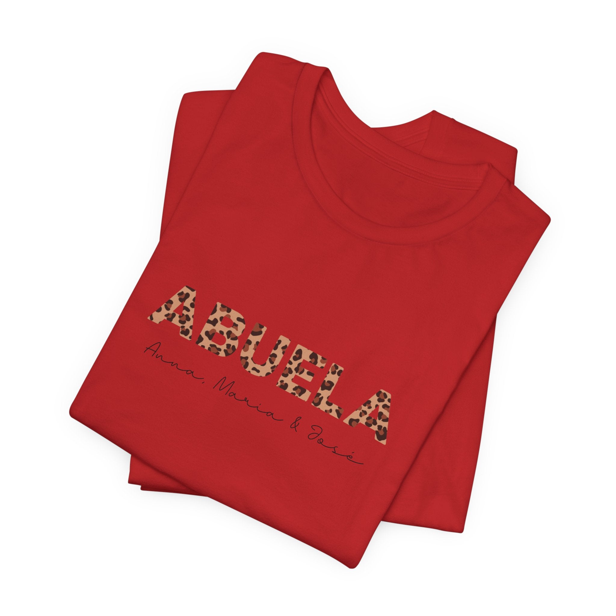 Camiseta Leopard Abuela con Nombres Personalizados