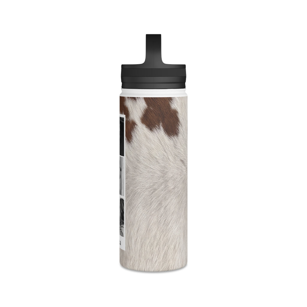 Animal Print Water Bottle with Custom Photo
