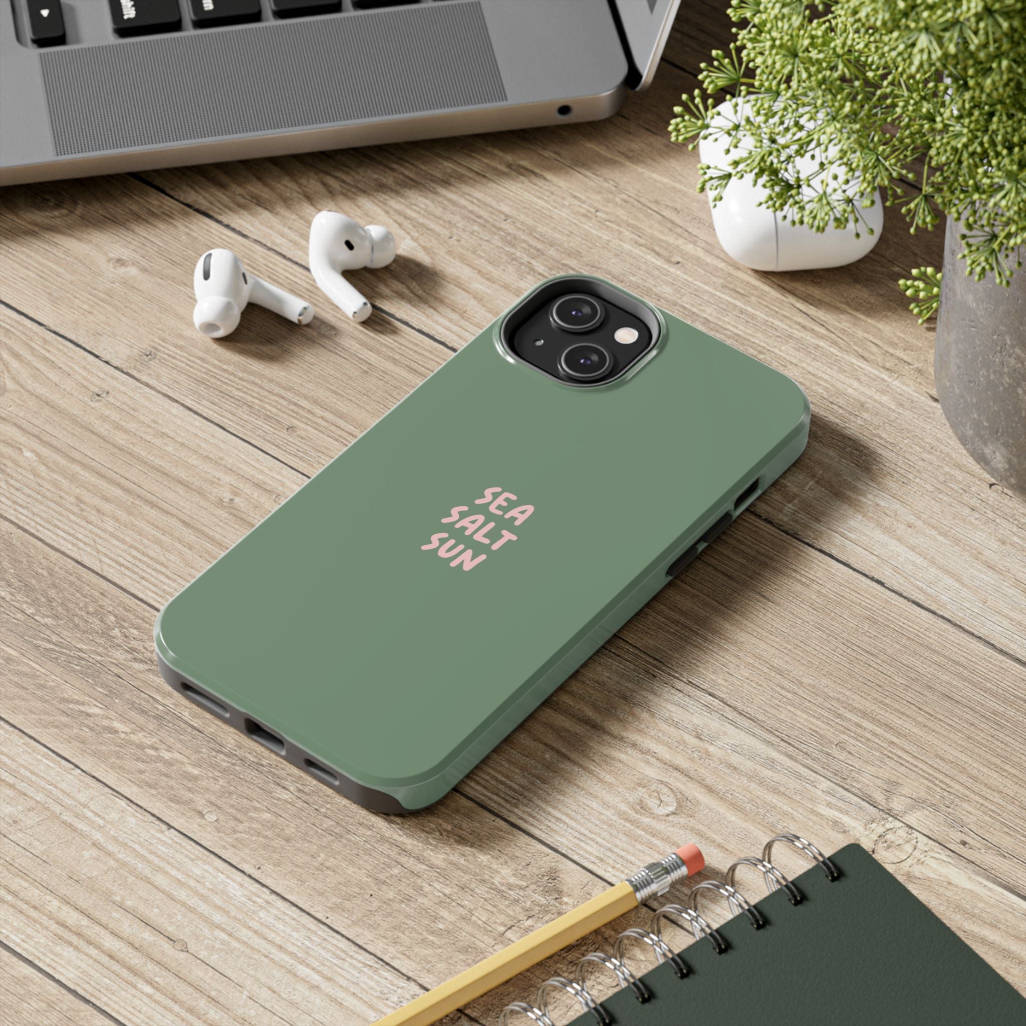 Phone Case Green color with custom text
