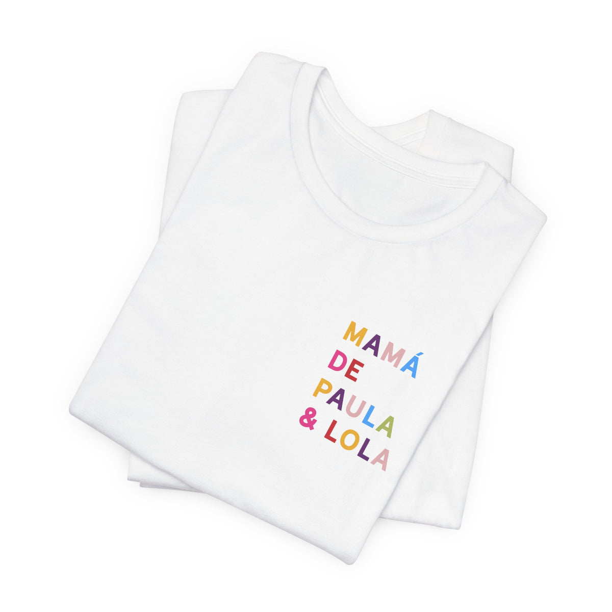 Camiseta multicolor personalizada para la mamá