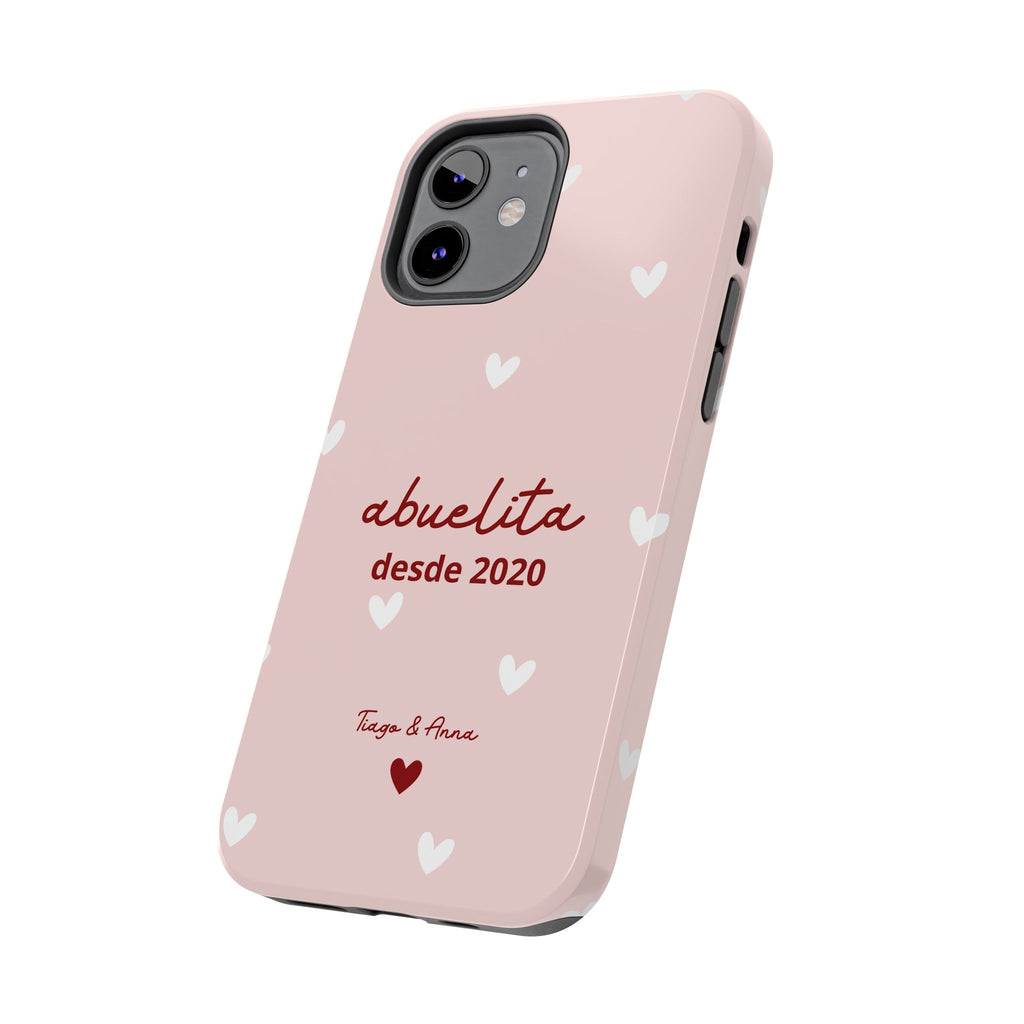 Funda personalizada de mamá o abuela con fecha y nombres