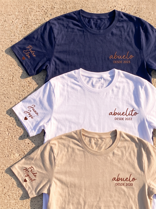 Camiseta Bordada Abuelo Desde Personalizada