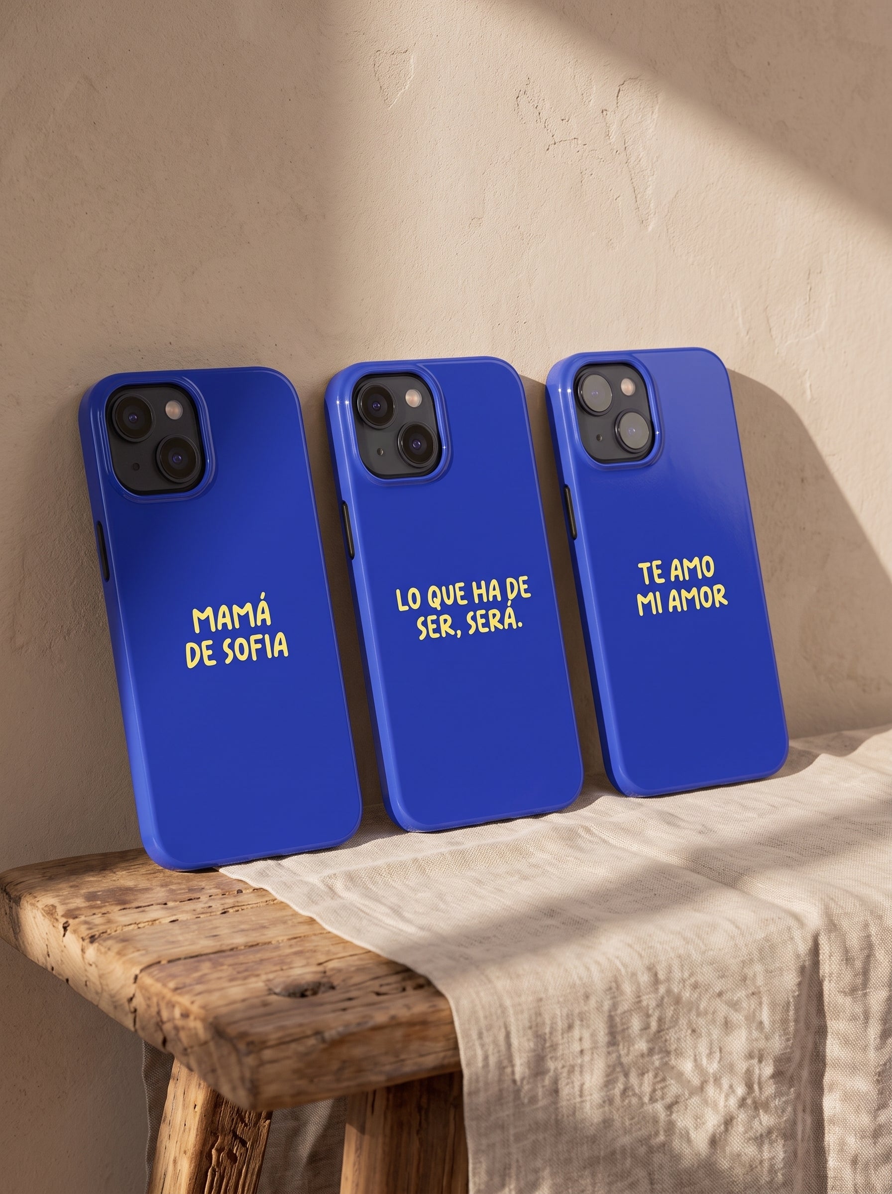 Blue Phone Case with Custom Text