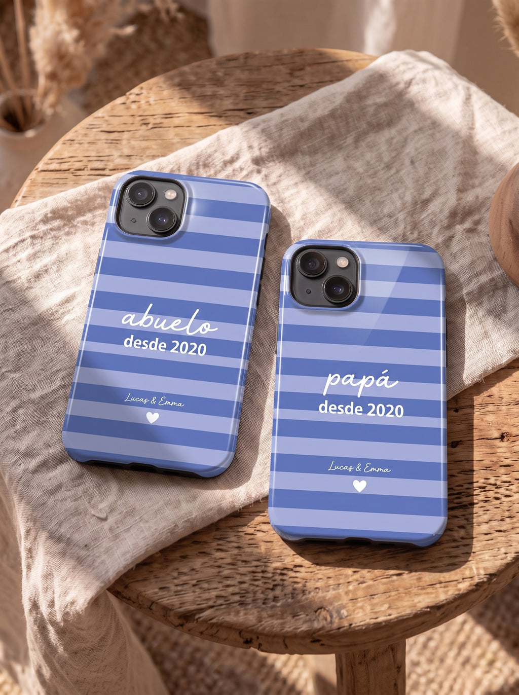 Funda personalizada para Papá o Abuelo con fecha y nombres